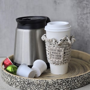 Crochet Cup Cozy: Handmade Acrylic Coffee Sleeve