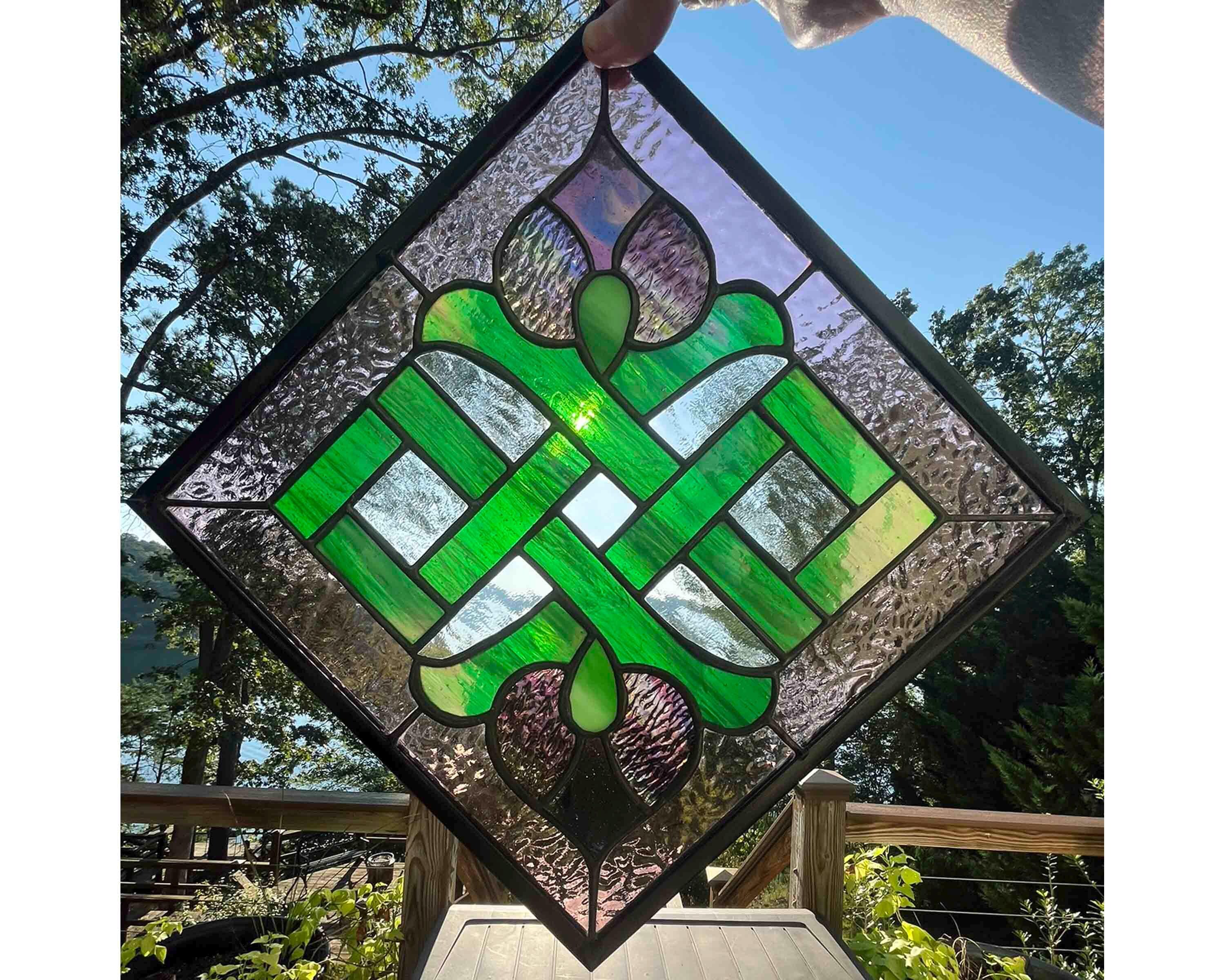 Clear Stained Glass Leaf - Etsy