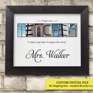 Personalisiertes Lehreranerkennungsgeschenk Lehrer Geschenkidee Lehrer Ende des Jahres Geschenk BENUTZERDEFINIERTER Lehrerdruck DIGITAL DIY druckbares Lehrergeschenk