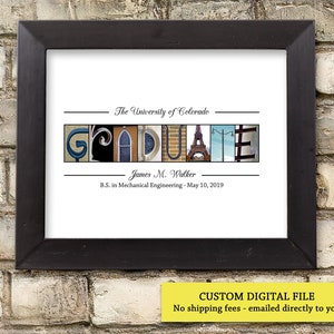 Graduation Décor College Graduation gift Personalized Graduation gift for boy  Custom graduation gift for girl Printable Graduation Decor