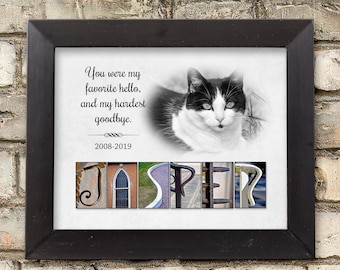 Custom Cat Memorial Gift idea Personalized Cat Memorial Cat Photo Custom Cat Memorial Art Cat Remembrance