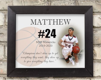 Personalized Printable Gift for Basketball Player Team Gift, Basketball Senior Gift, End of season gift for basketball players