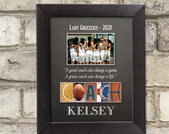 Personalized Basketball Coach Gift , Team gift for basketball coach, End of season gift for basketball Coach Assistant Coach - Printable