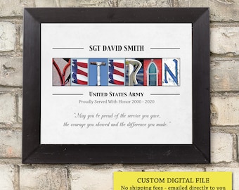 Gift for Veteran, Veteran's Day Gift, Gift For Retiring Military, Army, Air Force, Navy, Marine Veteran, Retiring Officer, Gift for Hero