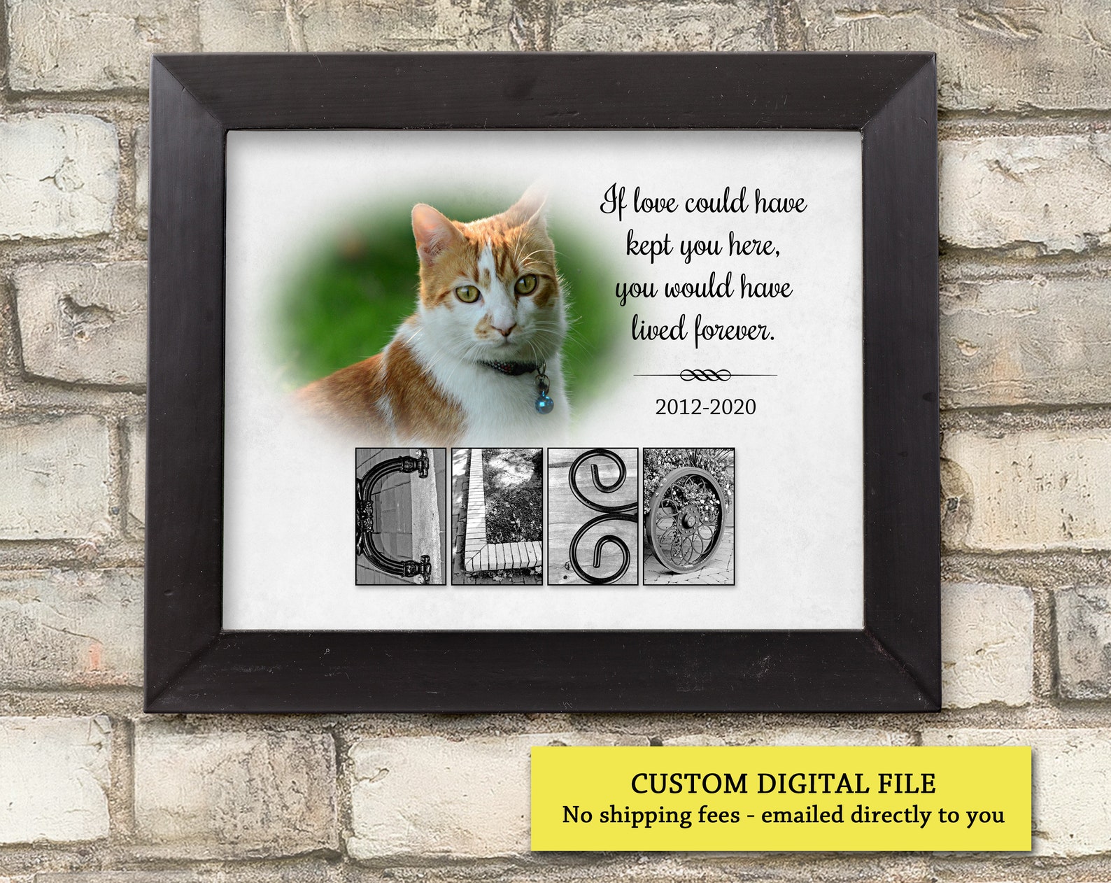 Custom Cat Memorial Gift Idea Personalized Cat Memorial Cat Etsy