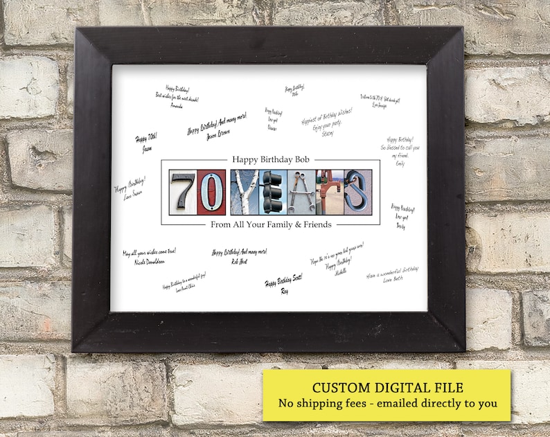 70th Birthday Party Decorations 70th Birthday Gift for Men Etsy