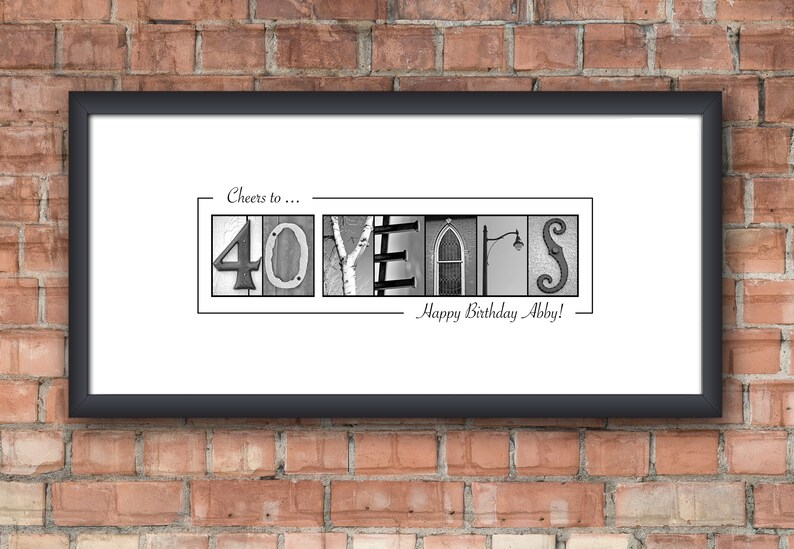 40th Birthday Gifts for Women 40th Birthday Party Decorations 40th Birthday Idea FORTY and Fabulous 40th Birthday Guestbook image 5