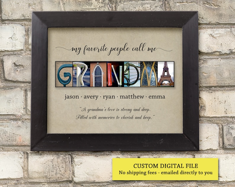 Personalized Grandma Gift for Grandma Christmas Gift for Etsy