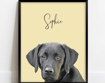 Custom Pet Portraits Using Pet Photo  Personalized Digital Dog Portraits Pet Art Pet Drawing Cat Portraits Custom Dog Portraits