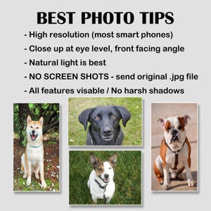 Pet Portrait Custom Dog Wall Art Printable DIGITAL Download, Gift for pet lover, Pet memorial gift image 4