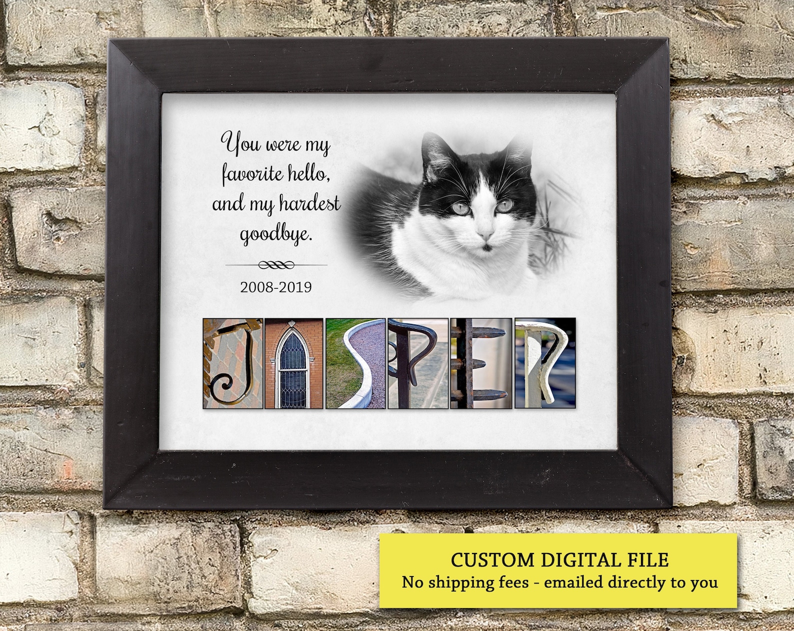 Custom Cat Memorial Gift Idea Personalized Cat Memorial Cat Etsy
