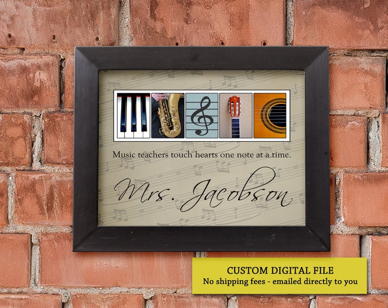 Music Teacher Gift, Piano Teacher Gift, Guitar Teacher Gift, Band teacher Gift, Music Lover Gifts, Thank you gift for music teacher image 1