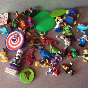 Vintage lot of McDonald’s Happy meal toys, Sonic toys, Cereal box toys, vintage toy lot, Lot #2