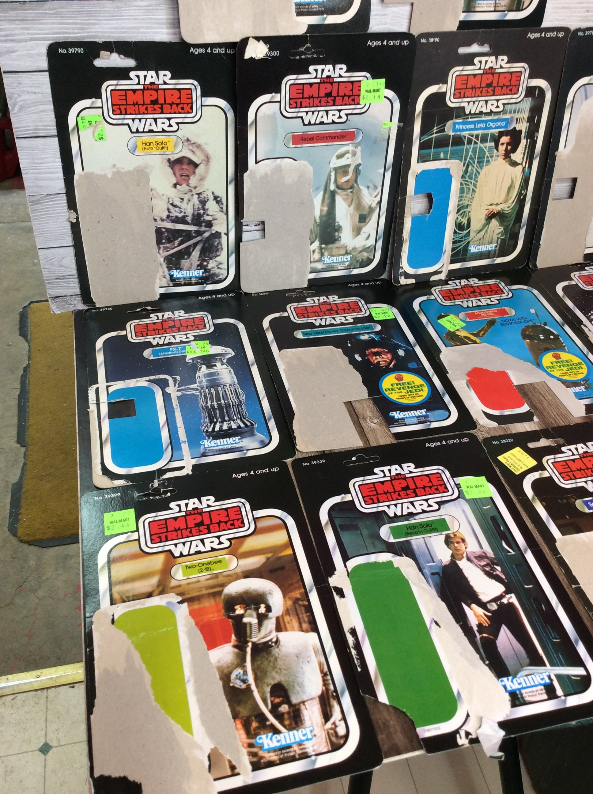 Vintage Star Wars Empire Strikes Back Action Figure Card Backs, 1980s ...