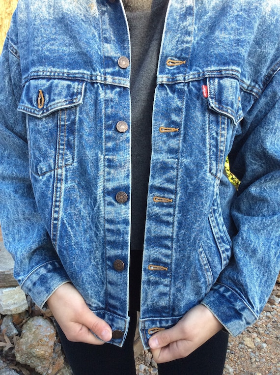 Vintage Levi  acid wash Levi Strauss Denim Jacket