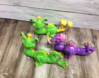 Vintage 1990s McDonald's Mix-em-up Monster Toys, Set of 3