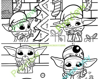 Yoda Coloring Pages Etsy Yoda Coloring Pages Etsy