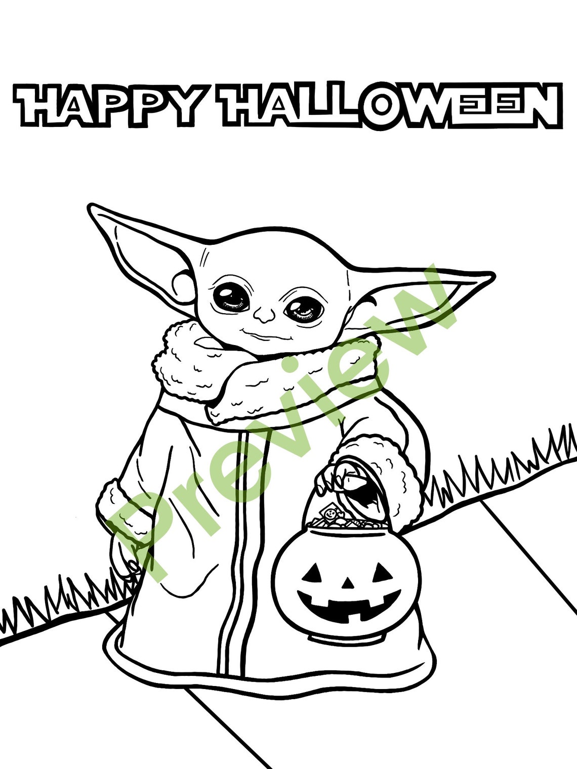 5 baby yoda holiday coloring pages etsy