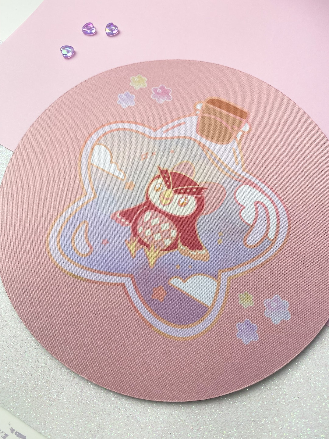 Celeste ACNH Mousepad Kawaii Desk Accessories Cute Round Mousepad