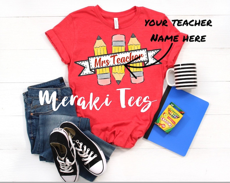 Teacher tshirt with custom name