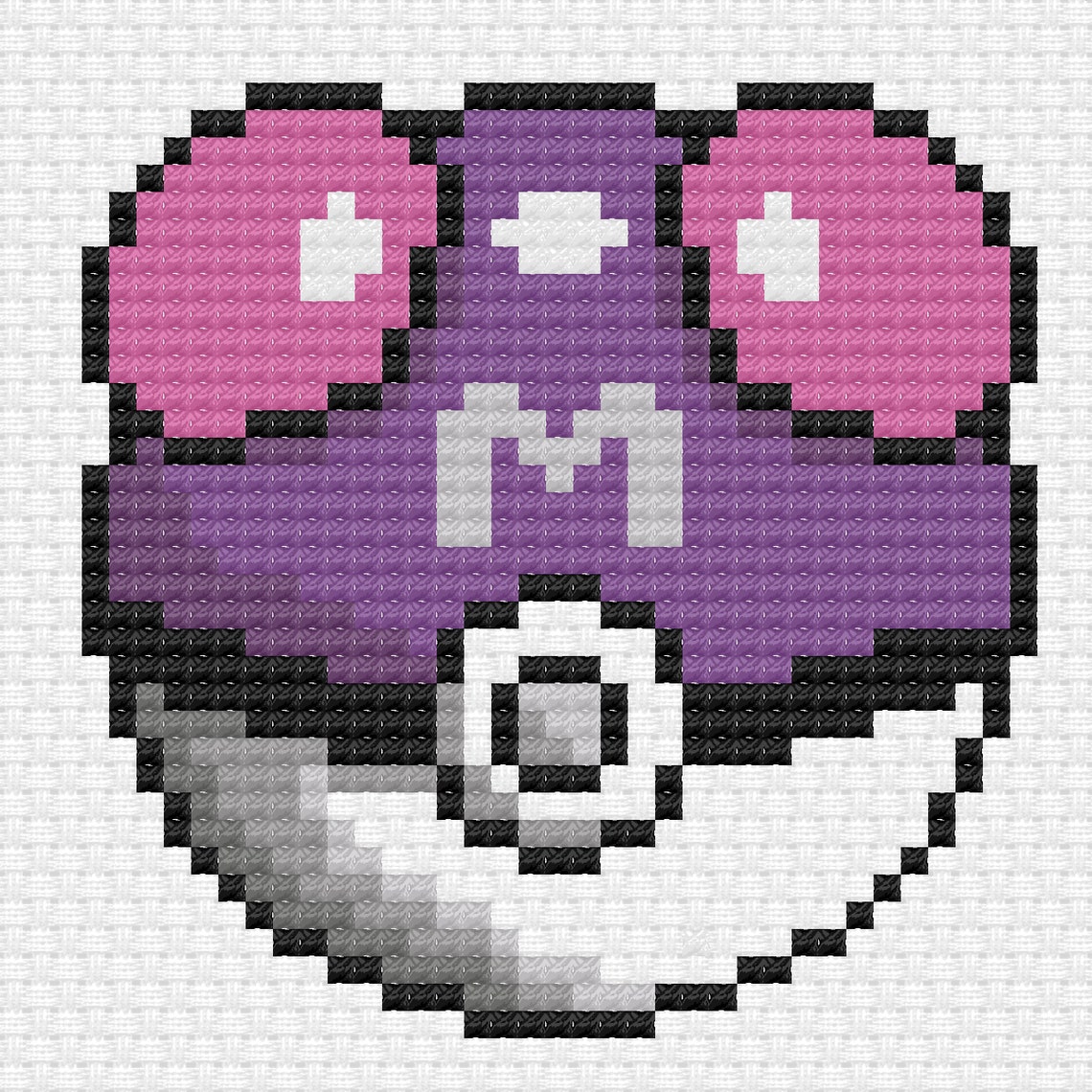 Master Pokeball Pattern Master Pokeball Cross Stitch Pattern - Etsy