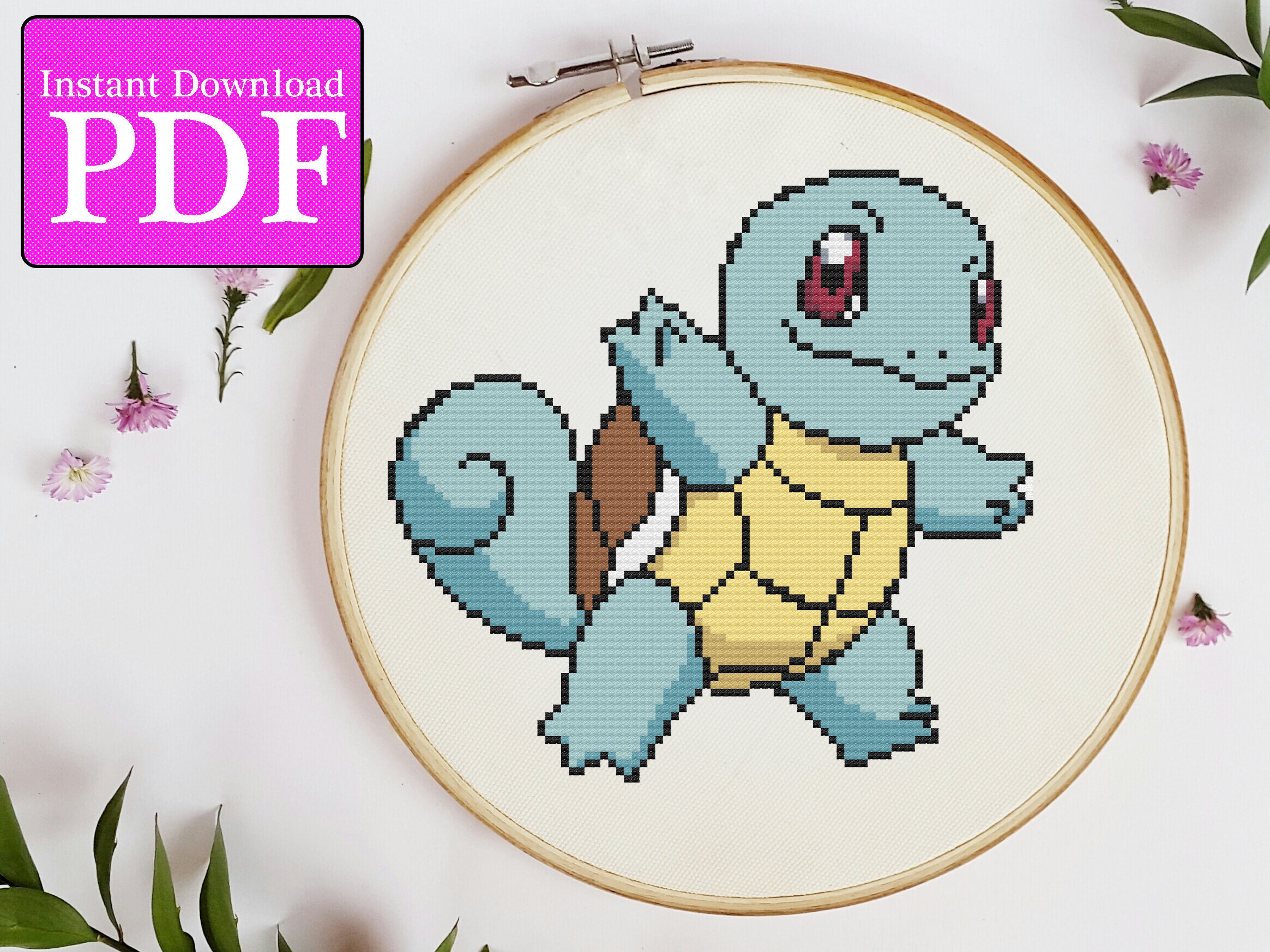 Squirtle Cross Stitch Pattern - Etsy