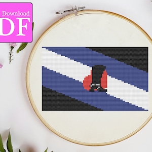 Bootblack Pride Flag Cross Stitch Pattern