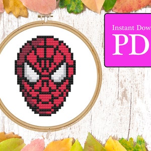 Patrón de punto de cruz de Spiderman