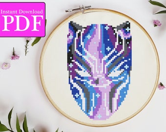 Patrón de punto de cruz de la pantera negra galaxia