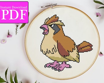 Pidgey Cross Stitch Pattern