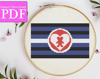 DD/lg Pride Flag Cross Stitch Pattern