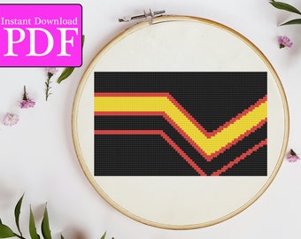 Rubber Pride Flag Cross Stitch Pattern
