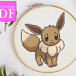 Patrón De Punto De Cruz Eevee