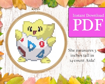 Togepi Mini Cross Stitch Pattern