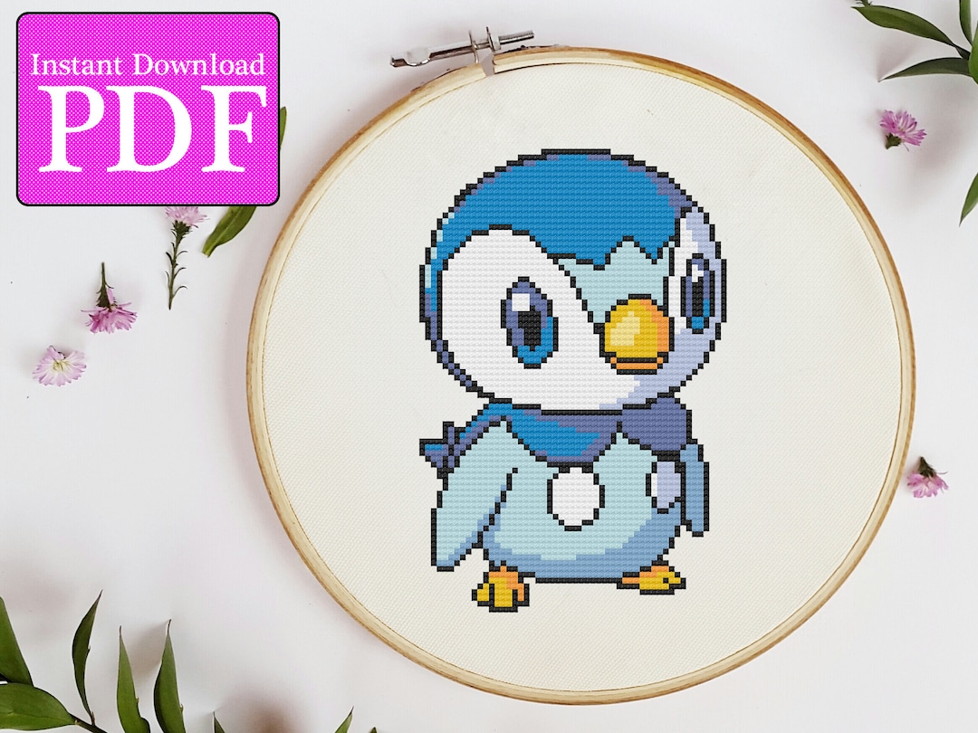 Piplup Cross Stitch Pattern - Etsy, image size:1080x810