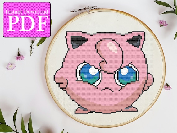⚠️Pokepo様 Angry Jigglypuff Cross Stitch Pattern - Etsy