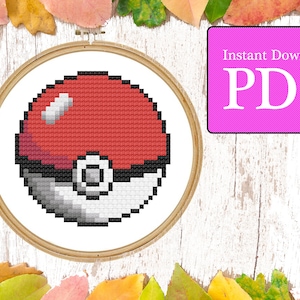 Pokeball Cross Stitch Pattern