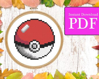 Pokeball Cross Stitch Pattern