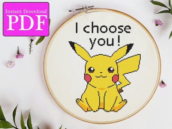 Free Pikachu Cross Stitch Pattern Pokemon Pokeball – Cross Stitch