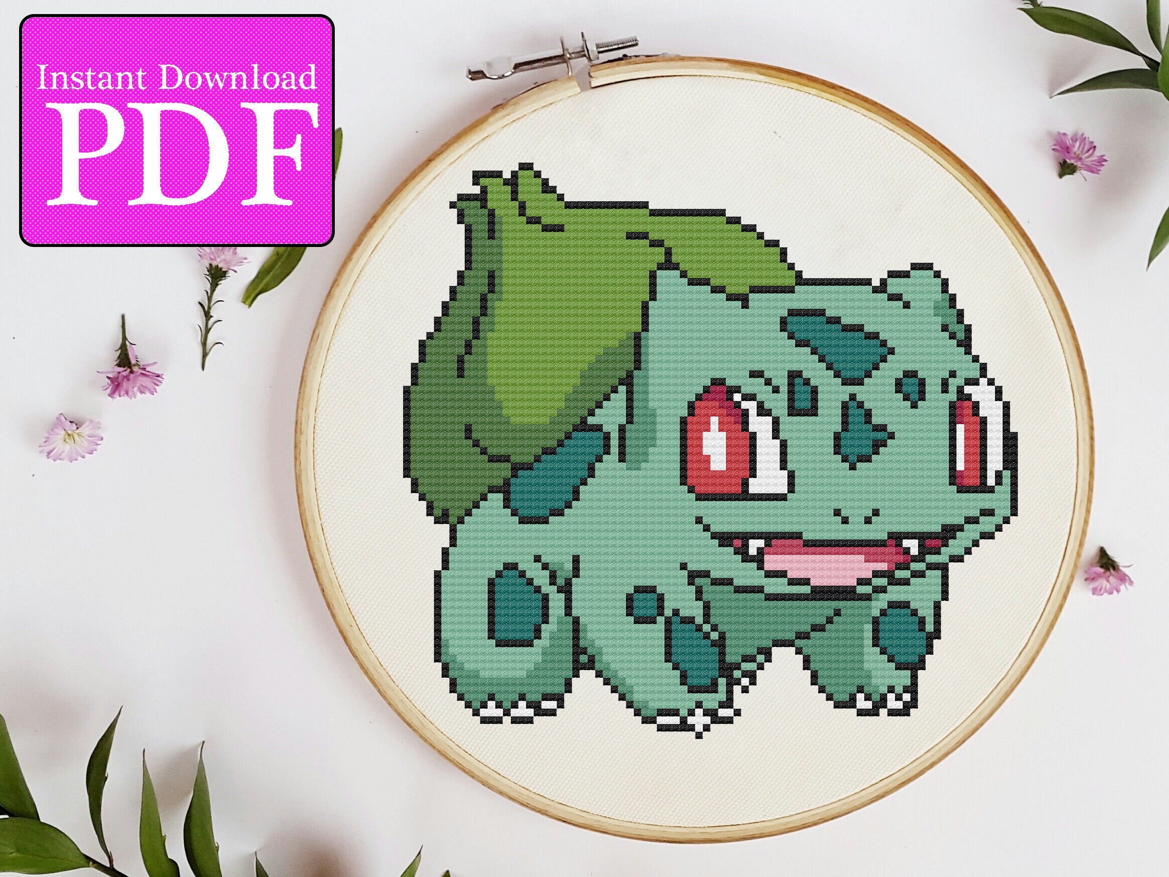 フシギダネのクロスステッチパターン - Etsy 日本