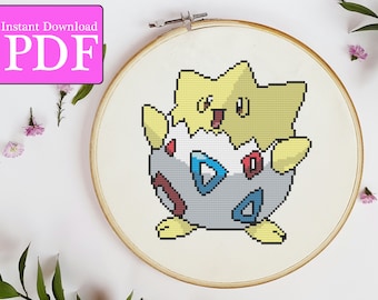 Togepi Pokemon Cross Stitch Pattern