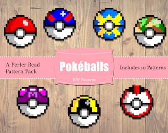 Perler Bead Pattern Pack: Pokeballs