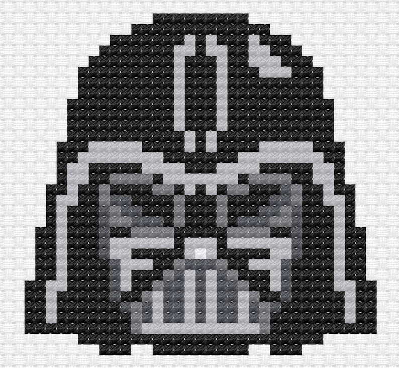 Darth Vader Helmet Cross Stitch Pattern - Etsy