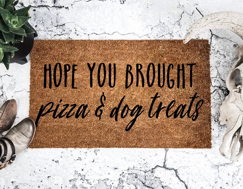 Bunch Of Dogs Custom Doormat Rug Hope You Like Dogs Funny Welcome Mat Cute Door Mat Hope You Brought Pizza And Dog Treats Doormat