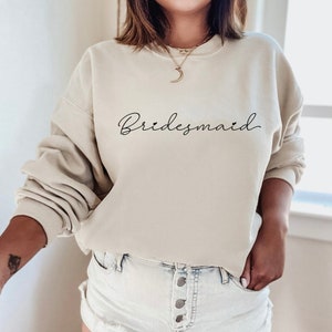 Brautjungfern Sweatshirt | Geschenk für Brautjungfern | Brautjungfern Crewneck | Minimalistische Brautjungfern Crewneck | Brautjungfern Outfits | Brautjungfern |