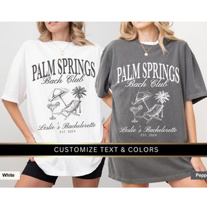 Palm Springs Bach Club Tshirt | Bachelorette Party, Palm Springs Bachelorette, Bridal Party Shirts, Bridal Party Gifts, Bachelorette Shirts
