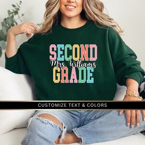 Zweite Klasse Lehrer Sweatshirt | 2.Grad Lehrer Shirt, 2.Grad Lehrer Geschenke, zurück zu Schullehrer Shirt, zweite Klasse Lehrer Geschenke