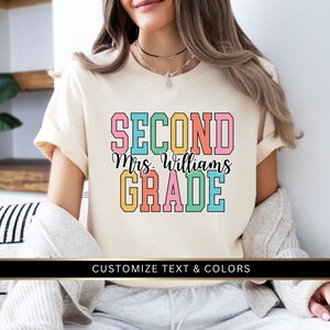 Zweite Klasse Lehrer T-Shirt | 2.Grad Lehrer Shirt, 2.Grad Lehrer Geschenke, zurück zu Schullehrer Shirt, zweite Klasse Lehrer Geschenke