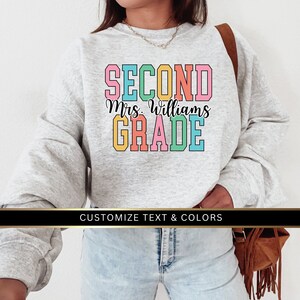 Zweite Klasse Lehrer Sweatshirt | 2.Grad Lehrer Shirt, 2.Grad Lehrer Geschenke, zurück zu Schullehrer Shirt, zweite Klasse Lehrer Geschenke