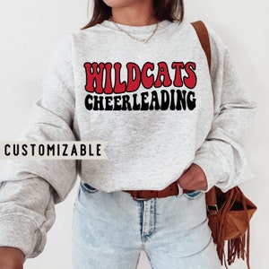 Custom Cheer Sweatshirt | Cheerleading Sweatshirt, Team Mascot, Cheer Coach, School Spirit, Gift For Cheerleader, Cheer, Crewneck Sweatshirt